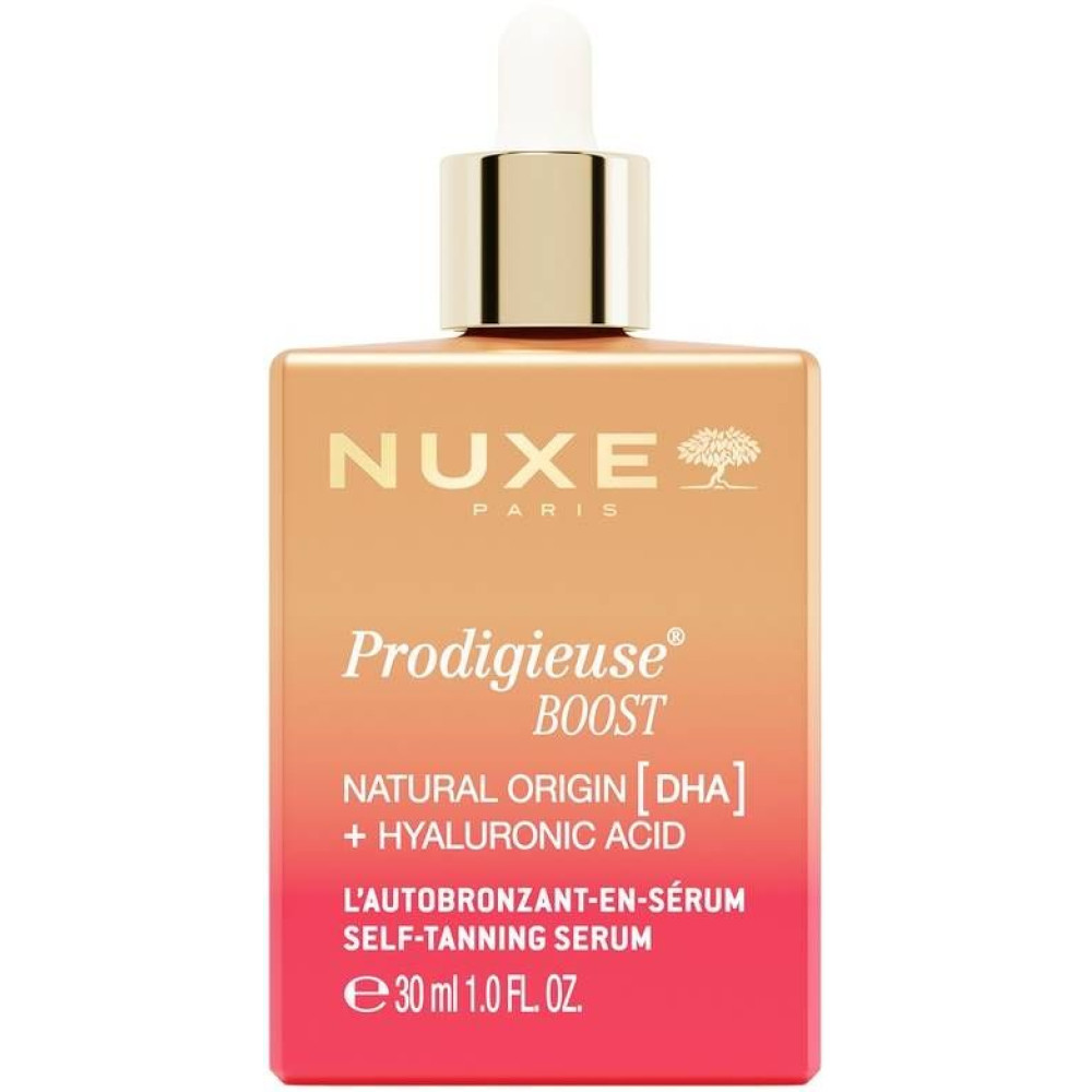 NUXE PRODIGIEUSE BOOST Self-Tanning Serum автобронзиращ серум за лице с хиалуронова киселина за всеки тип кожа 30 мл - Грижа за лицето