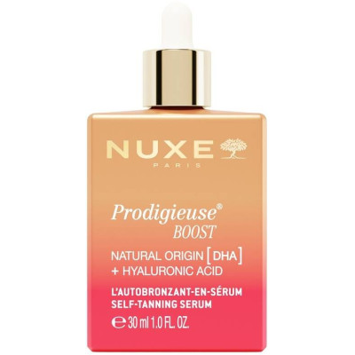 NUXE PRODIGIEUSE BOOST Self-Tanning Serum автобронзиращ серум за лице с хиалуронова киселина за всеки тип кожа 30 мл