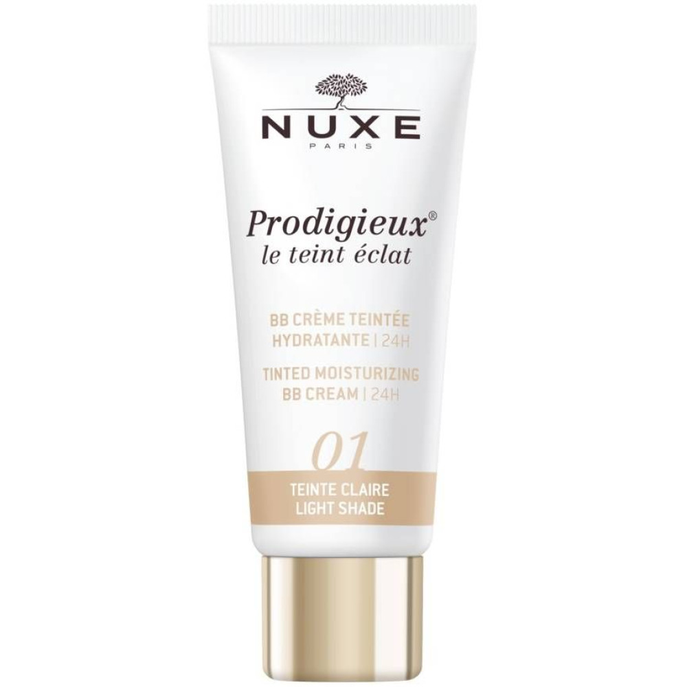 НУКС PRODIGIEUX BB CREAM 01 LIGHT хидратиращ ББ крем за лице СВЕТЪЛ НЮАНС за всеки тип кожа 30 мл - Грижа за лицето