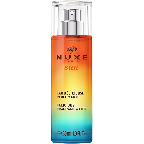 NUXE SUN Delicious Fragrant Water уханна лятна парфюмна вода за тяло с цитрусови и кокосови нотки 30 мл