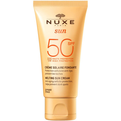 NUXE SUN Melting Sun Cream SPF50+ слънцезащитен деликатен крем за лице 50 мл
