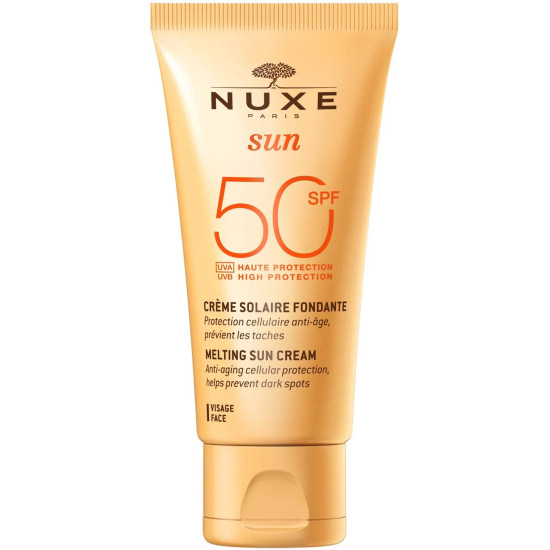 NUXE SUN Melting Sun Cream SPF50+ слънцезащитен деликатен крем за лице 50 мл