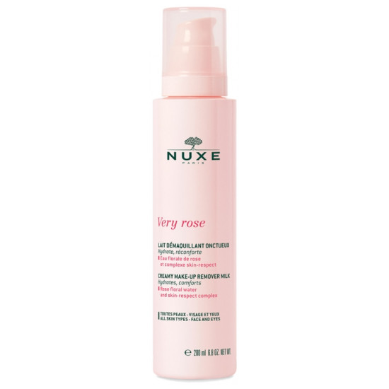 NUXE VERY ROSE Make-Up Remover Milk дегримиращо кремообразно мляко за лице и очи 200 мл