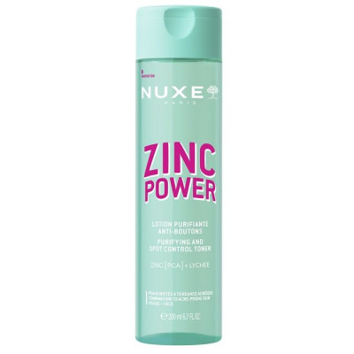 NUXE ZINC POWER LOTION SPOT CONTROL TONER почистващ тонер за лице с комбинирана кожа за контрол на несъвършенствата с цинк 200мл
