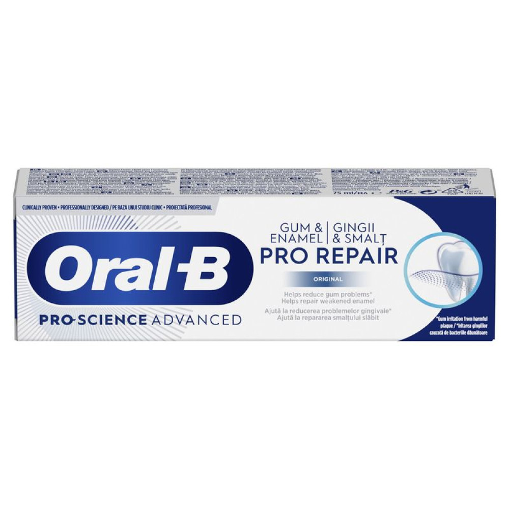 ОРАЛ В PROFESIONAL PRO-REPAIR ORIGINAL паста за зъби и венци 75 мл - Орална хигиена ОРАЛ В PROFESIONAL PRO-REPAIR ORIGINAL паста за зъби и венци 75 мл - Орална хигиена