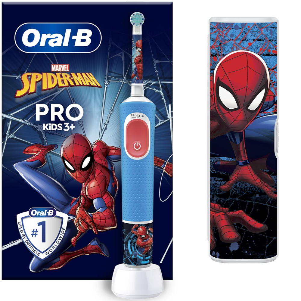 ОРАЛ В PRO KIDS 3+ SPIDER-MAN детска електрическа четка PRO-TIMER - Орална хигиена