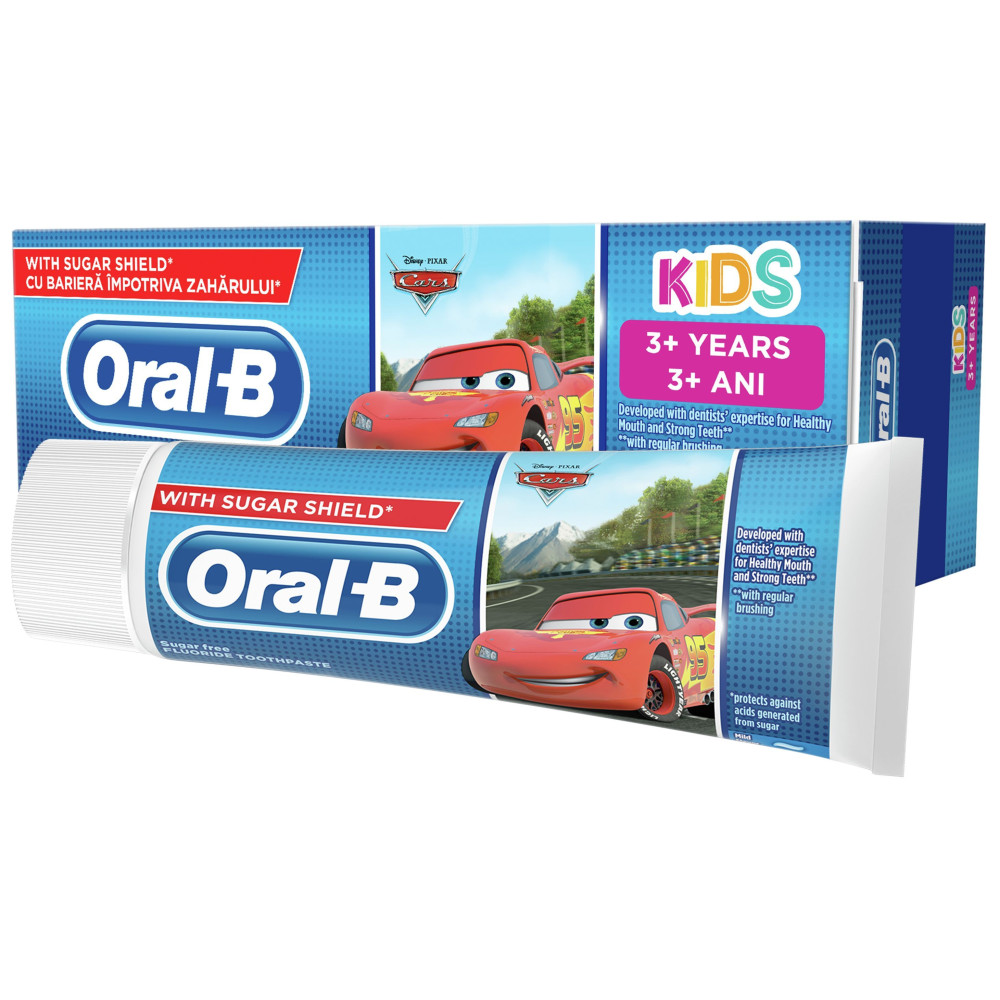 ОРАЛ В KIDS детска паста за зъби CARS 3+ г 75 мл - Орална хигиена