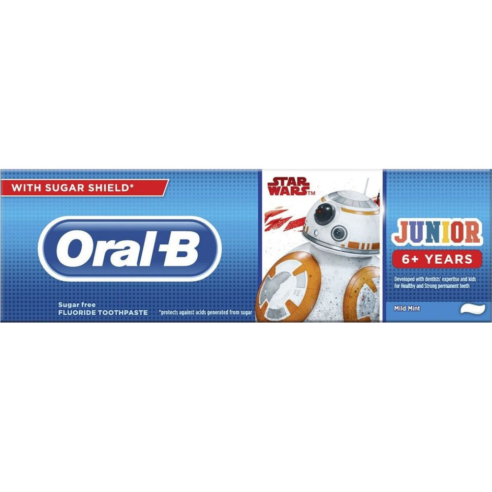 ОРАЛ В JUNIOR детска паста за зъби STAR WARS 6+ г 75 мл - Орална хигиена