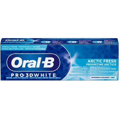 ОРАЛ B PRO 3D-WHITE ARCTIC FRESH избелваща паста за зъби 75 мл