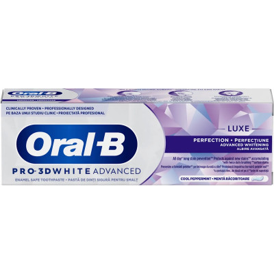 ОРАЛ B PRO 3D-WHITE ADVANCED LUXE PERFECTION избелваща паста за зъби 75 мл