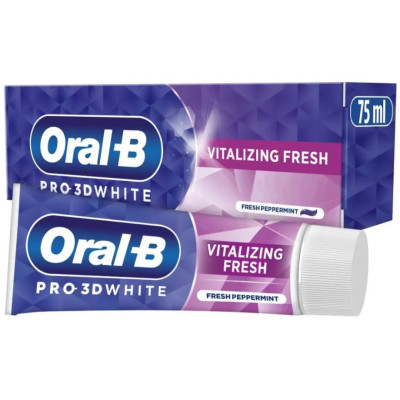 ОРАЛ B PRO 3D-WHITE VITALIZING FRESH избелваща паста за зъби 75 мл