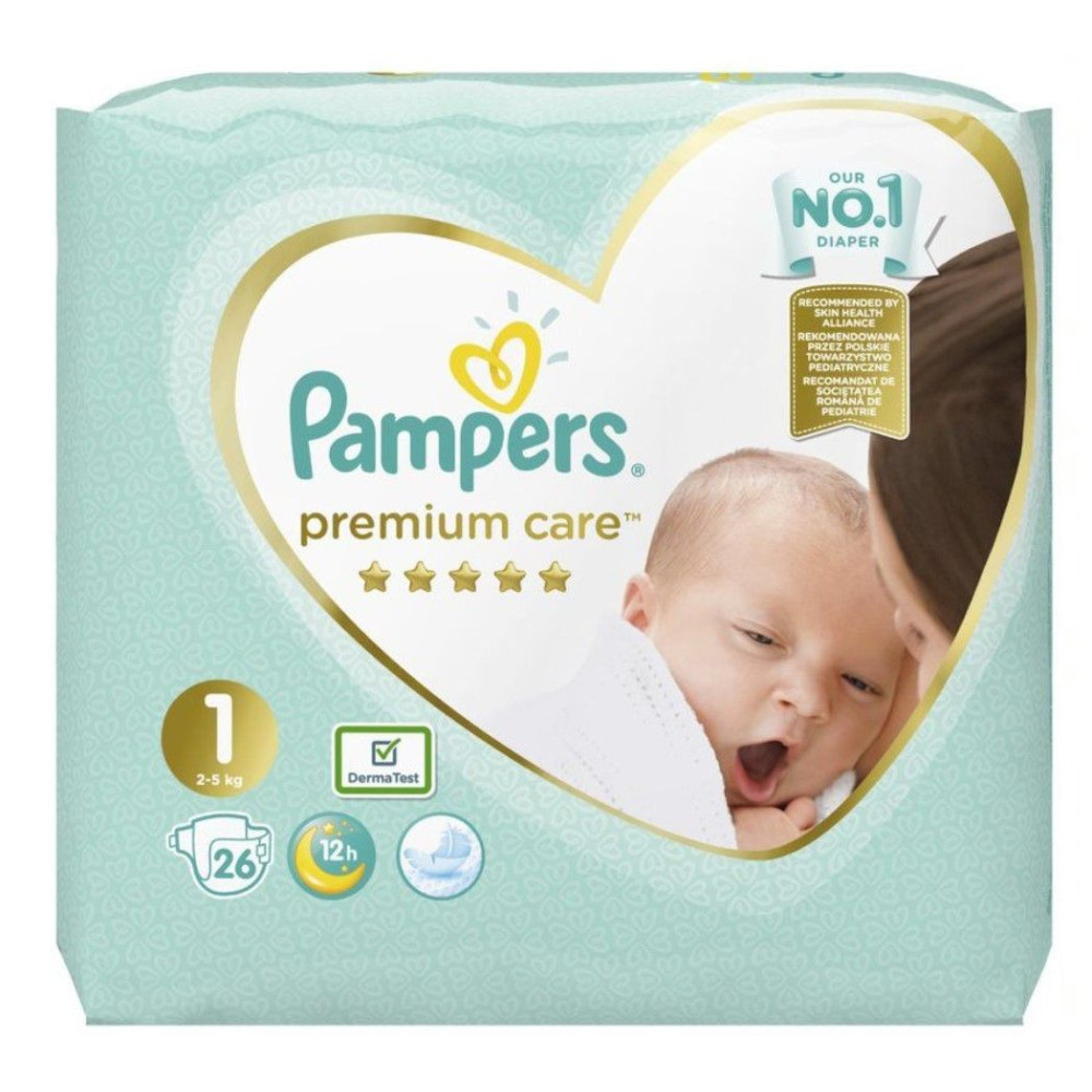 ПАМПЕРС ПЕЛЕНИ PREMIUM CARE за новородени 2-5 кг х 26 бр - Грижа за детето