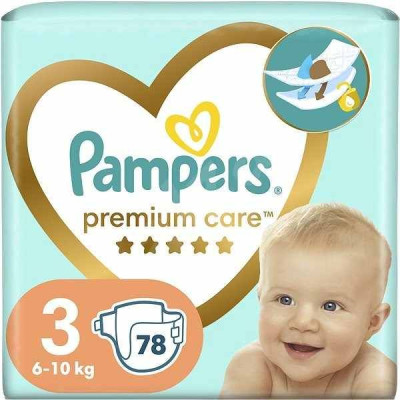 ПАМПЕРС PREMIUM CARE 3 /6-10 кг/ х 78 бр