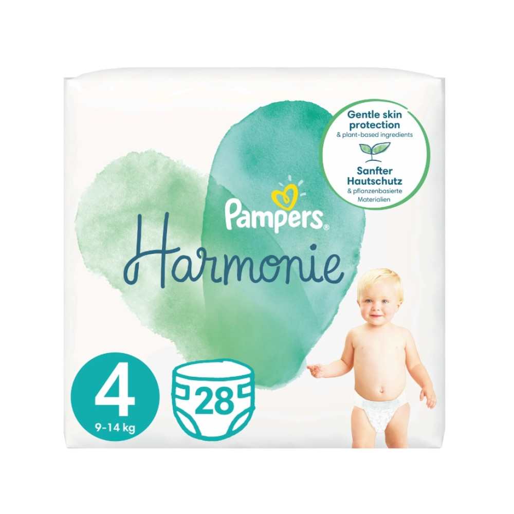 ПАМПЕРС HARMONY 4 (9-14kg) x 28 бр - Грижа за детето