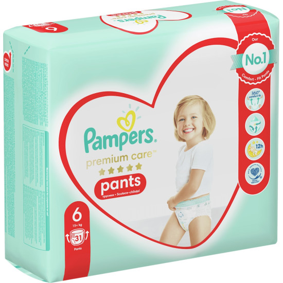 ПАМПЕРС PREMIUM CARE PANTS 6 13-19 кг х 31 бр