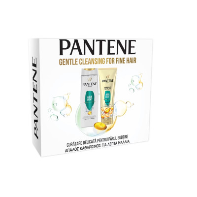 PANTENE PRO V AQUA LIGHT комплект за тънка мазна коса /шампоан 400 мл + балсам-серум 200 мл/