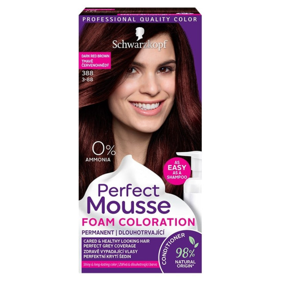 PERFECT MOUSSE боя за коса 388 ТЪМНО ЧЕРВЕНО-КАФЯВ