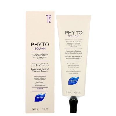 PHYTO PHYTOSQUAM INTENSIVE ANTI-DANDRUFF TREATMENT SHAMPOO Phase 1 интензивен шампоан против пърхот за мазен скалп Фаза 1 125 мл