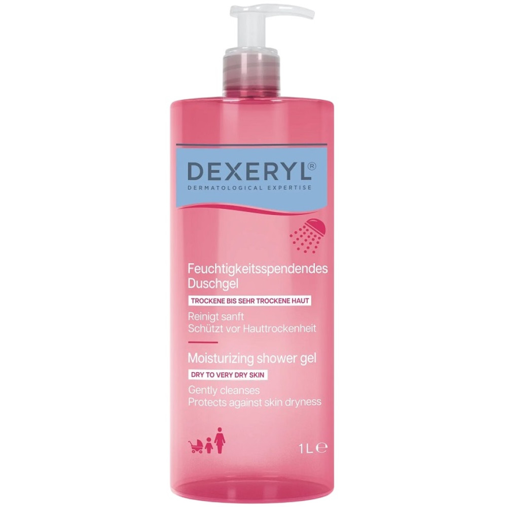 DEXERYL Moisturizing shower gel хидратиращ душ гел за лице и тяло за суха, много суха и атопична кожа 1 л - Грижа за лицето и тялото