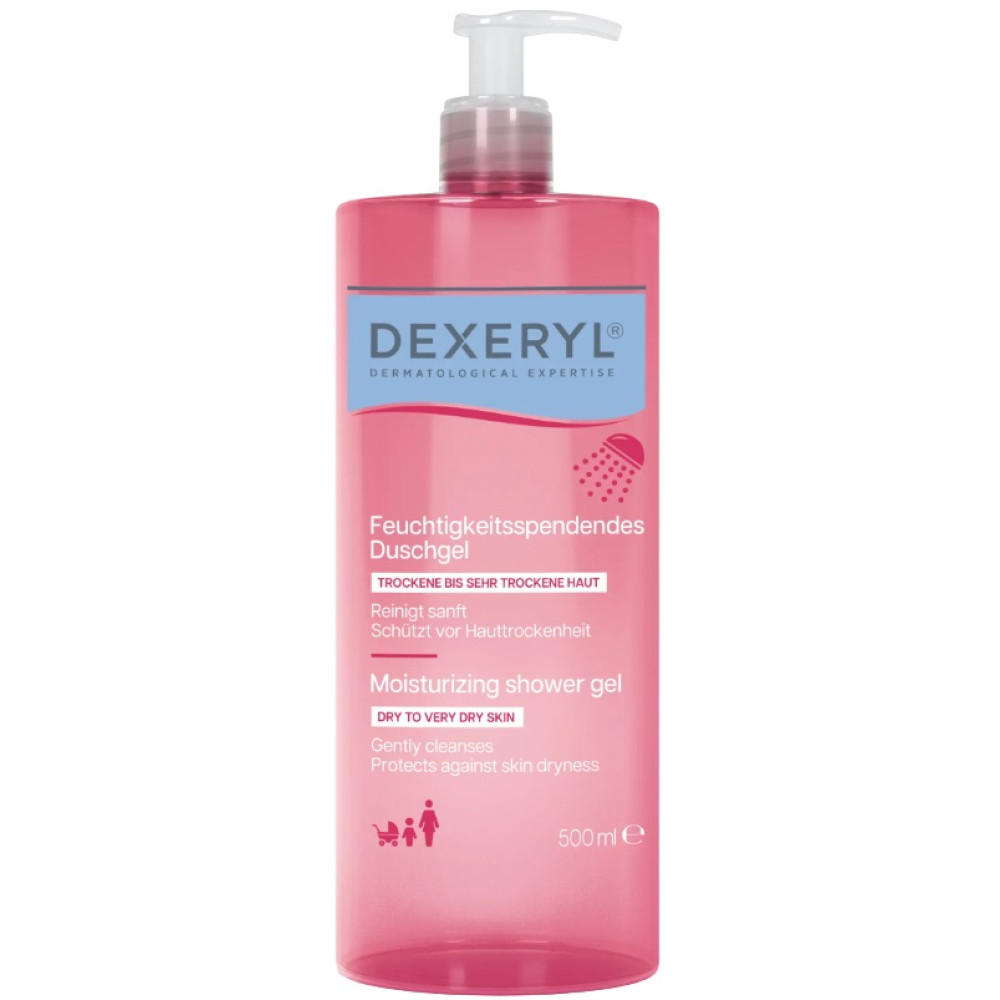 DEXERYL Moisturizing shower gel хидратиращ душ гел за лице и тяло за суха, много суха и атопична кожа 500 мл - Грижа за лицето и тялото