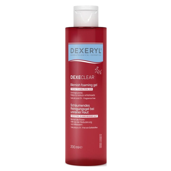 DEXERYL DEXECLEAR Blemish Foaming Gel измивен гел за лице за мазна и акнеична кожа против несъвършенства 200 мл