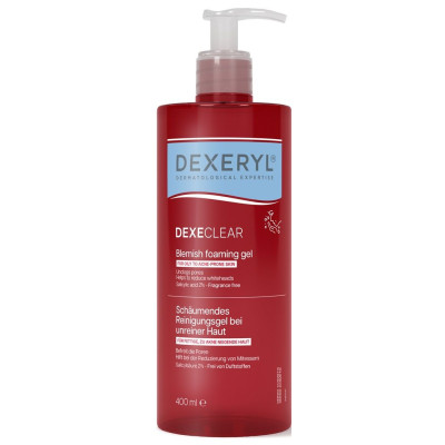 DEXERYL DEXECLEAR Blemish Foaming Gel измивен гел за лице за мазна и акнеична кожа против несъвършенства 400 мл