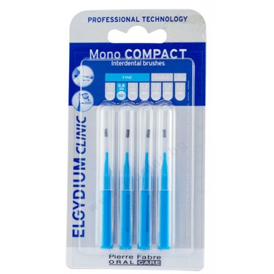 ЕЛГИДИУМ MONO COMPACT FINE индердентални четки за зъби 0,8 мм х 4 бр /сини/