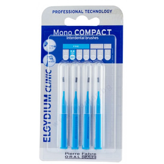 ELGYDIUM CLINIC MONO COMPACT индердентални четки ISO 1 (0.8 мм) х 4 бр СИН
