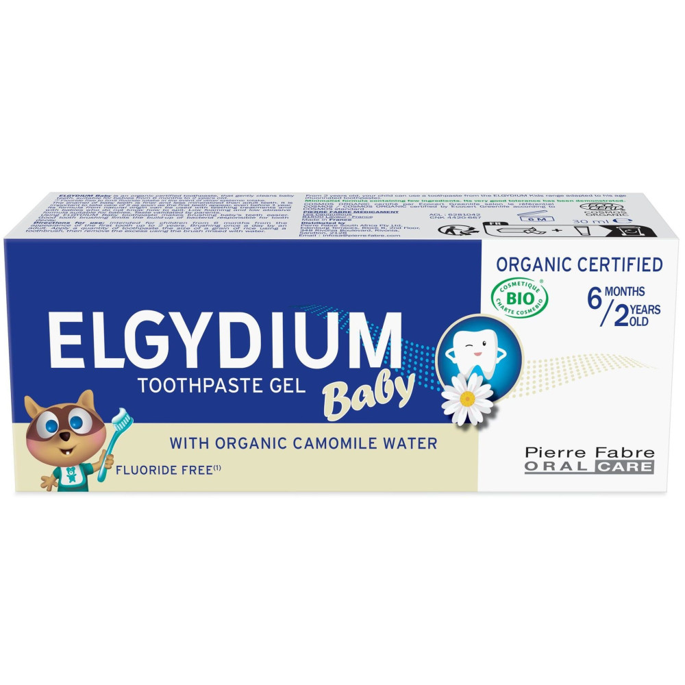 ELGYDIUM BABY БИО паста за зъби за бебета и деца 6м-2 г 30 мл ПРОМО
