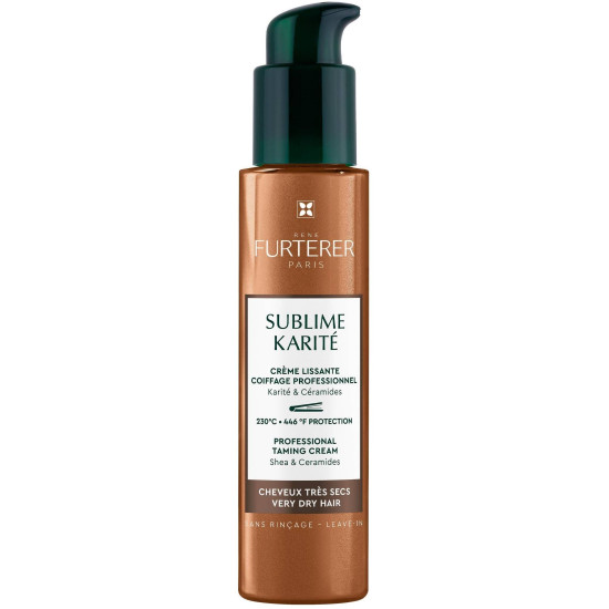 RENE FURTERER SUBLIME KARITE Professional Taming Cream изглаждащ термозащитен 230°C крем за коса без отмиване за суха коса 100мл