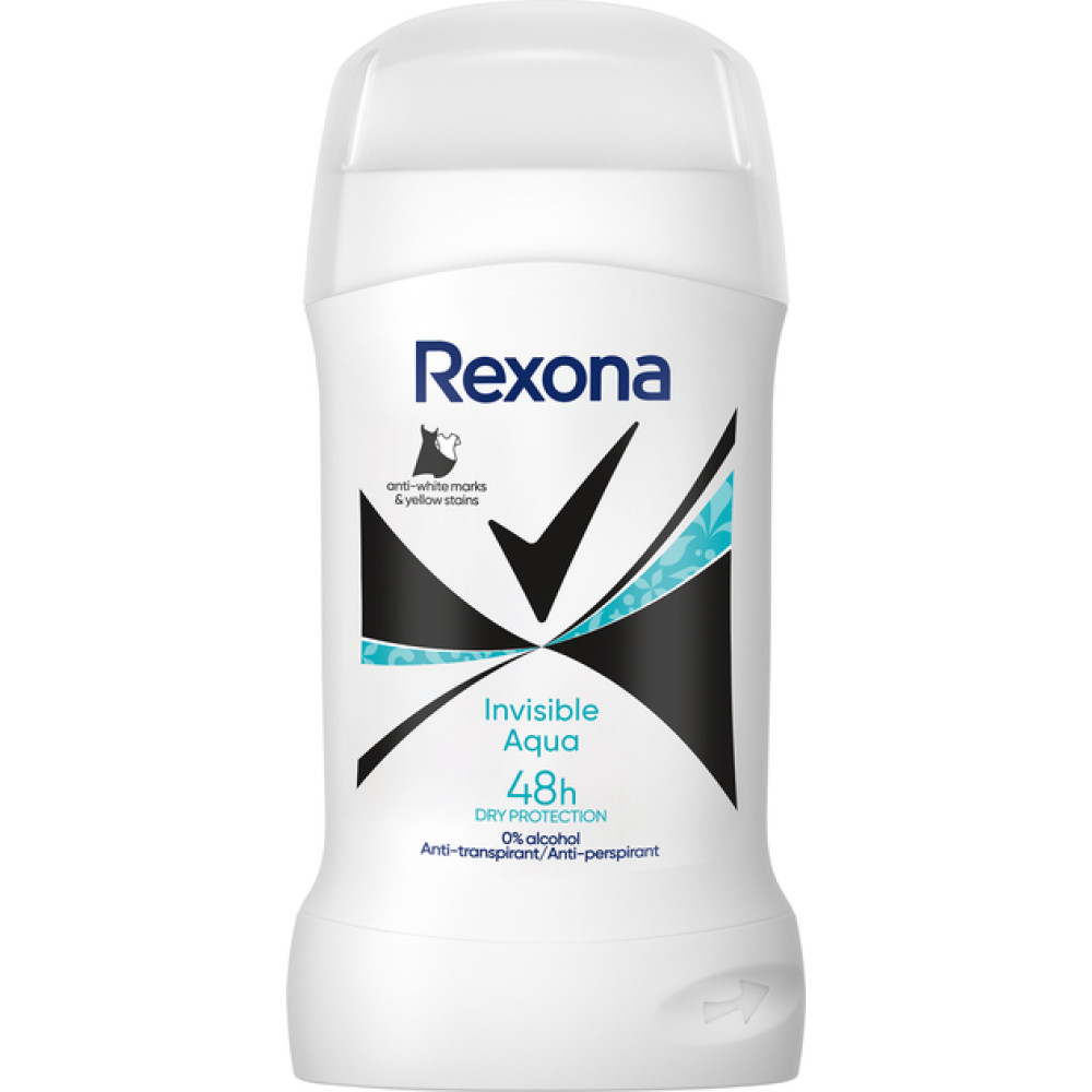 РЕКСОНА INVISIBLE AQUA 48H део стик против изпотяване за жени 50 мл - Грижа за тялото