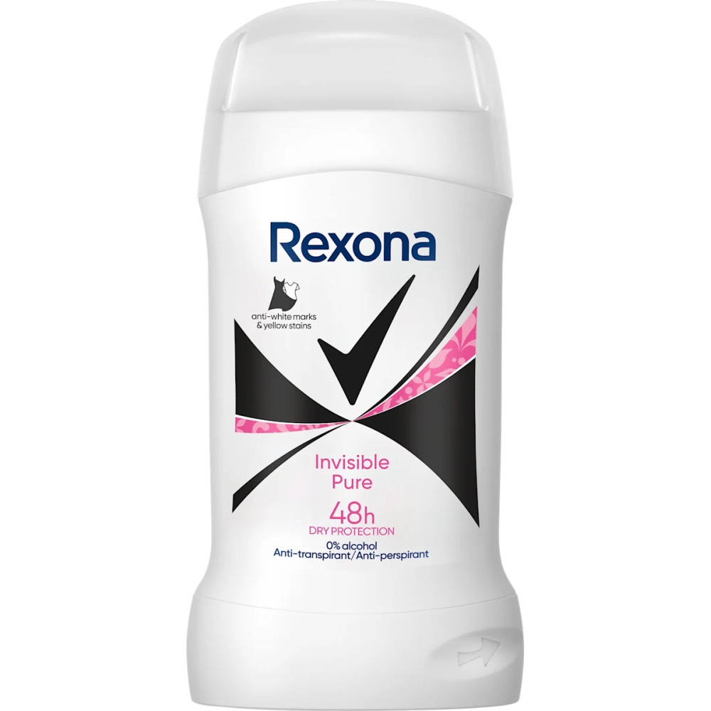 РЕКСОНА INVISIBLE PURE 48H део стик против изпотяване за жени 50 мл - Грижа за тялото