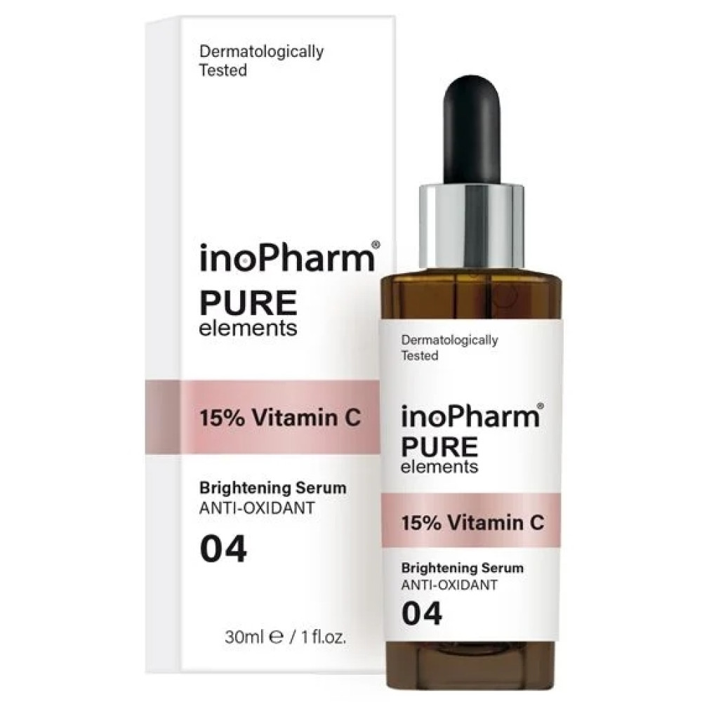 INOPHARM PURE ELEMENTS 15% Vitamin C озаряващ серум за лице 30 мл - Грижа за лицето