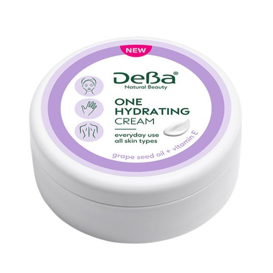 ДЕВА ONE HYDRATING CREAM универсален хидратиращ крем за лице ръце и тяло с Гроздови семки и Витамин Е 200 мл