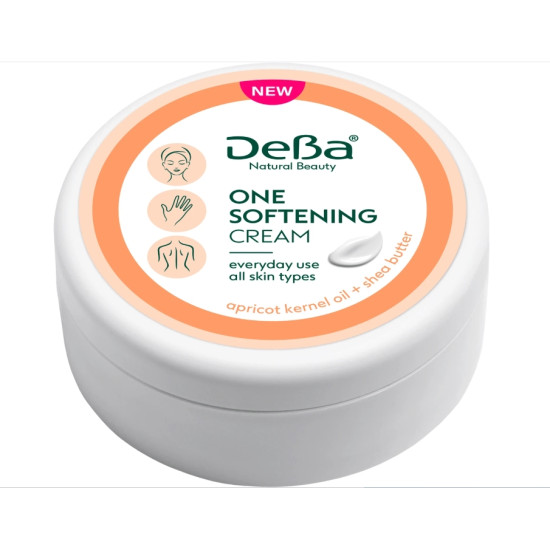 ДЕВА ONE SOFTENING CREAM универсален омекотяващ крем за лице ръце и тяло с масла от Кайсиеви ядки и Ший 200 мл
