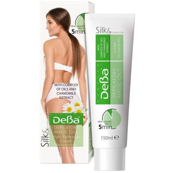 ДЕВА SILK & COMFORT CARE крем депилатоар за тяло за нормална кожа с масла и екстракт от лайка 150 мл