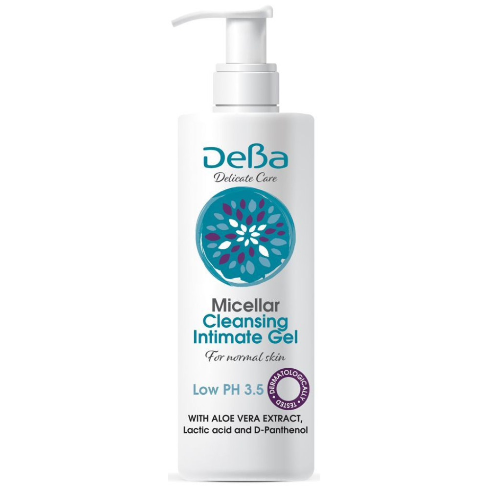 ДЕВА MICELLAR CLEANSING INTIMATE GEL ALOE VERA интимен гел за нормална кожа с Алое Вера и Млечна киселина 200 мл - Интимна хигиена