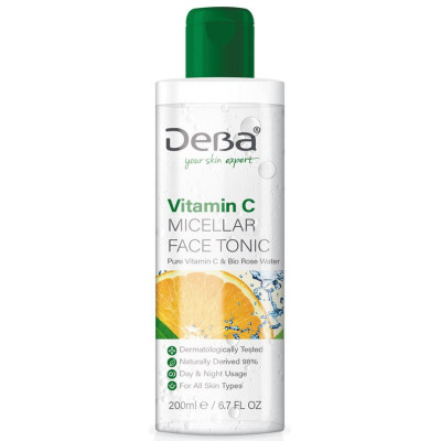 ДЕВА VITAMIN C MICELLAR FACE TONIC мицеларен тоник за лице за всеки тип кожа 200 мл