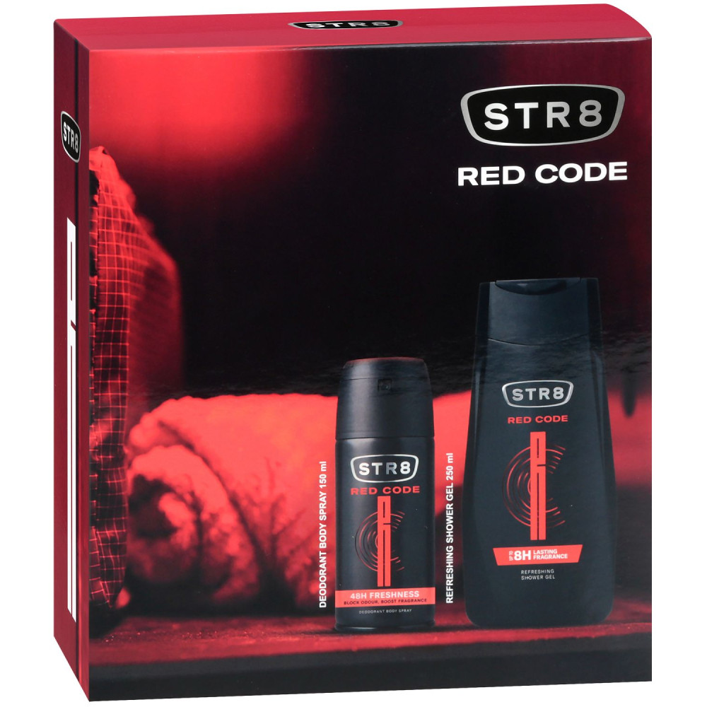 СТР 8 RED CODE комплект за мъже /део спрей 150 мл + душ гел 250 мл/ - Грижа за тялото