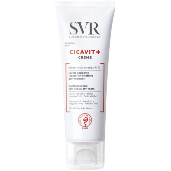 SVR CICAVIT+ SOOTHING CREAM възстановяващ и успокояващ крем за лице и тяло за увредена и раздразнена кожа 40 мл