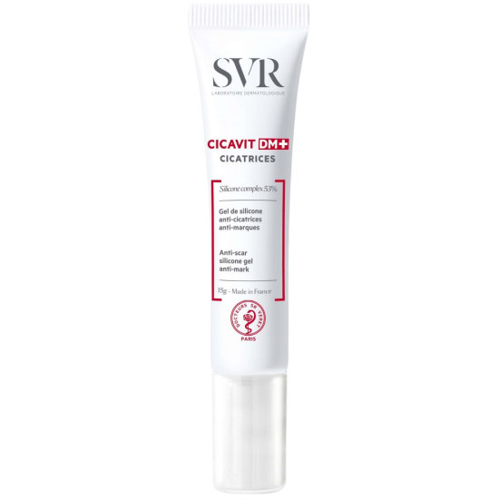 SVR CICAVIT+ DM+ CICATRICES силиконов гел за лице и тяло за лечение на белези и кожни раздразнения след дермо процедури 15 мл