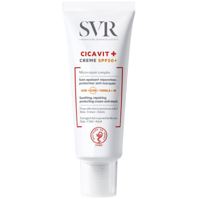 SVR CICAVIT+ CREAM SPF50+ успокояващ възстановяващ крем за лице и тяло против белези 40 мл