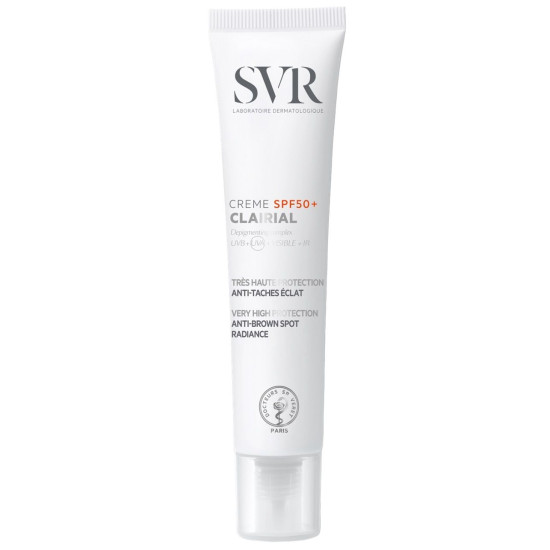 SVR CLAIRIAL SPF50+ депигментиращ слънцезащитен крем за лице за чувствителна кожа 40 мл