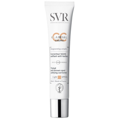 SVR CLAIRIAL SPF50+ CC оцветен депигментиращ слънцезащитен крем за лице, светъл 40 мл