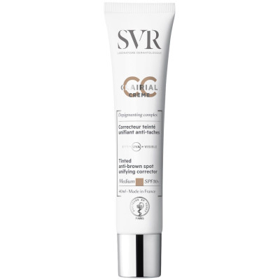 SVR CLAIRIAL CC SPF50+ Medium оцветен депигментиращ слънцезащитен крем за лице и шия ТЪМЕН 40 мл