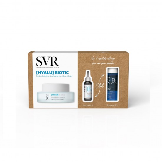 SVR ПРОМО СЕТ HYALU BIOTIC уплътняващ крем-гел за лице + AMPOULE B3 HYDRA концентрат 10 мл + ESSENCE B3 HYDRA концентрат 10 мл