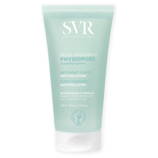 SVR PHYSIOPURE измивен гел за лице очи и устни за чувствителна кожа 55 мл