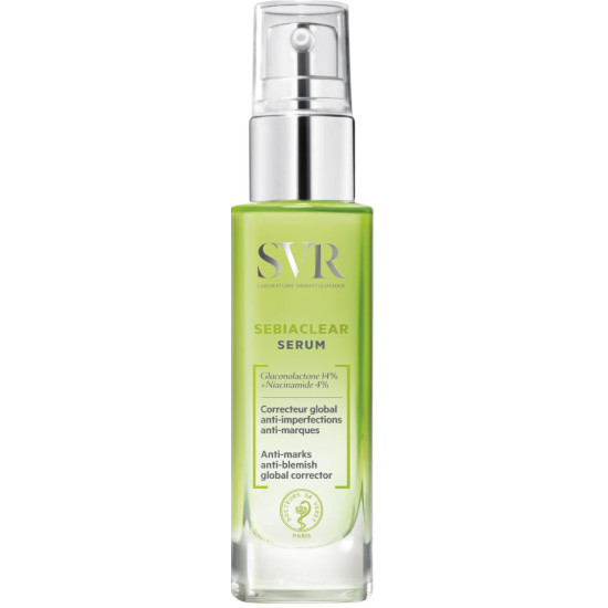 SVR SEBIACLEAR SERUM коригиращ серум за лице при акне и мазна кожа против несъвършенства 30 мл