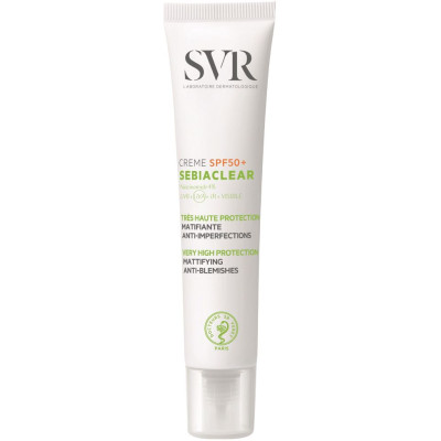 SVR SEBIACLEAR SPF50 хидратиращ слънцезащитен крем за лице за мазна и акнеична кожа 40 мл