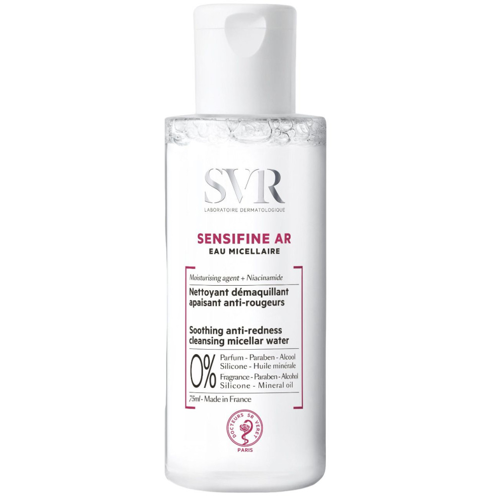 SVR SENSIFINE AR мицеларна вода за лице за чувствителна склонна към зачервяване кожа 75 мл